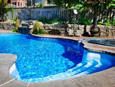 Backyard pool landscaping idea